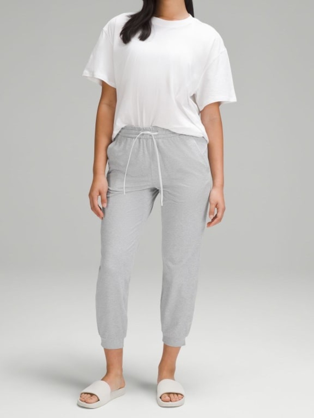 Lululemon Soft Jersey Classic-Fit Mid-Rise Jogger 7/8 Length, Grey (Size 4)